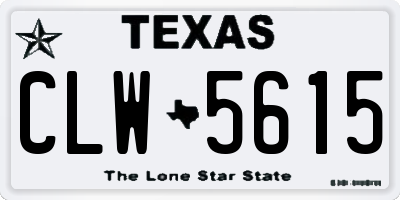 TX license plate CLW5615