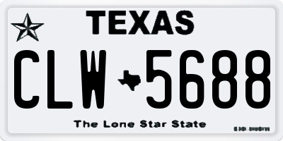 TX license plate CLW5688