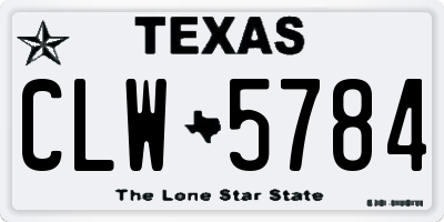TX license plate CLW5784
