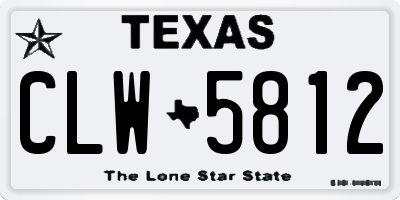 TX license plate CLW5812