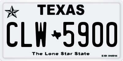 TX license plate CLW5900