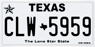 TX license plate CLW5959
