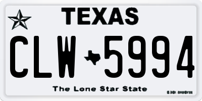 TX license plate CLW5994