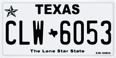 TX license plate CLW6053