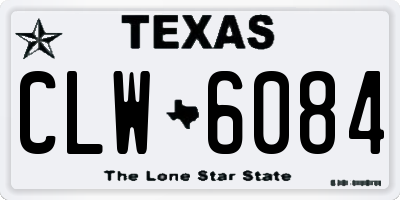 TX license plate CLW6084