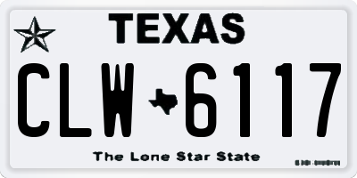 TX license plate CLW6117