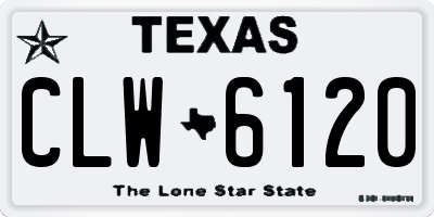 TX license plate CLW6120