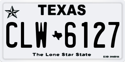 TX license plate CLW6127