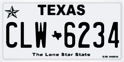 TX license plate CLW6234