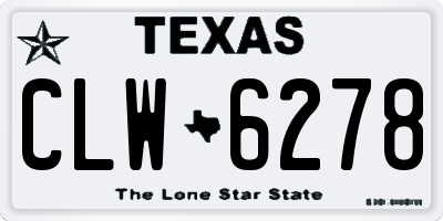 TX license plate CLW6278