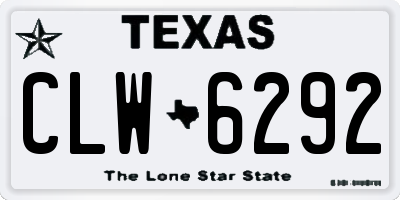TX license plate CLW6292