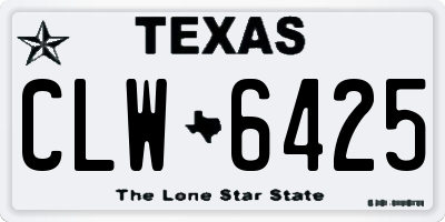 TX license plate CLW6425