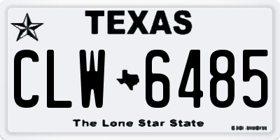 TX license plate CLW6485