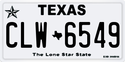 TX license plate CLW6549