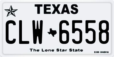 TX license plate CLW6558