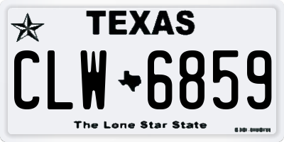 TX license plate CLW6859