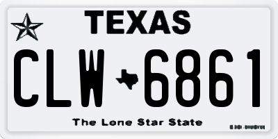 TX license plate CLW6861