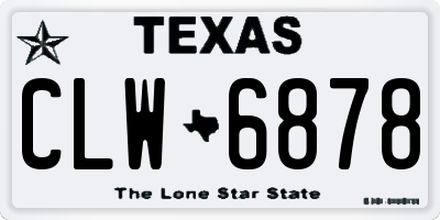TX license plate CLW6878