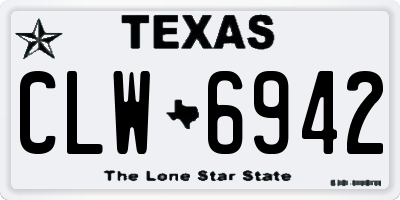 TX license plate CLW6942