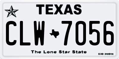 TX license plate CLW7056