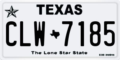 TX license plate CLW7185