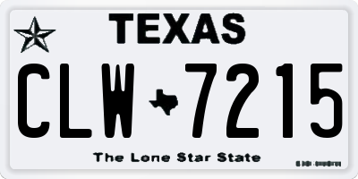 TX license plate CLW7215