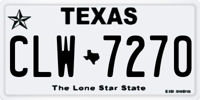 TX license plate CLW7270