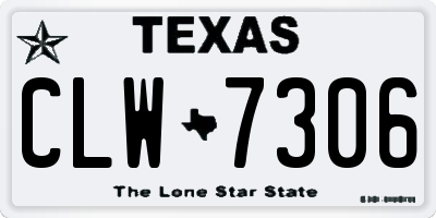 TX license plate CLW7306