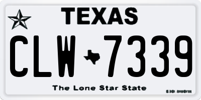 TX license plate CLW7339