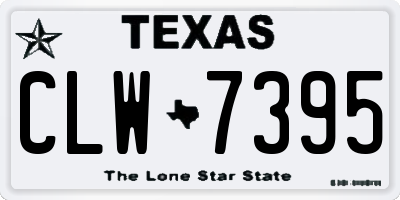 TX license plate CLW7395