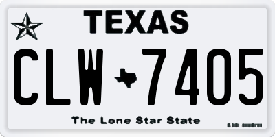TX license plate CLW7405