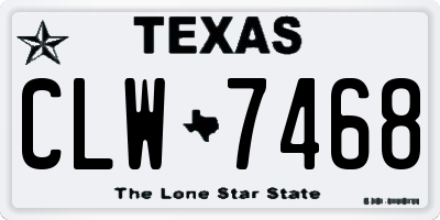 TX license plate CLW7468