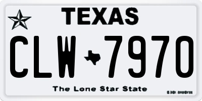 TX license plate CLW7970