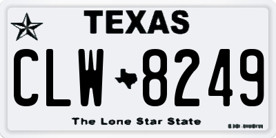 TX license plate CLW8249