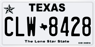 TX license plate CLW8428