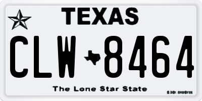 TX license plate CLW8464