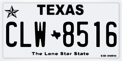 TX license plate CLW8516