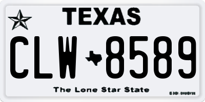 TX license plate CLW8589