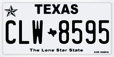 TX license plate CLW8595