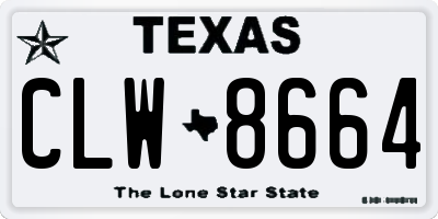 TX license plate CLW8664