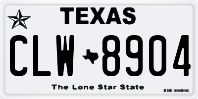 TX license plate CLW8904