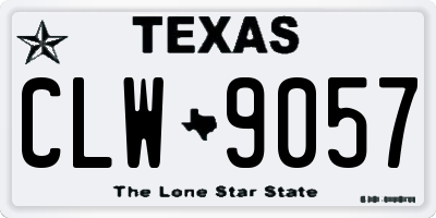 TX license plate CLW9057