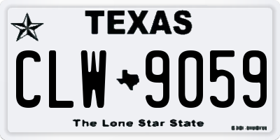 TX license plate CLW9059