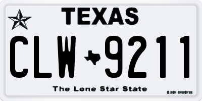 TX license plate CLW9211
