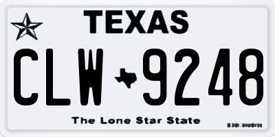 TX license plate CLW9248