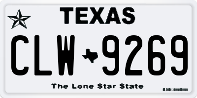 TX license plate CLW9269