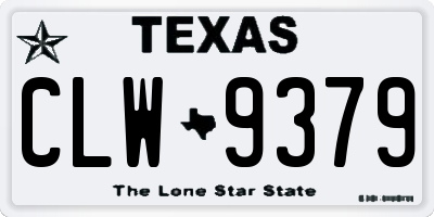 TX license plate CLW9379