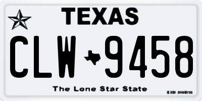 TX license plate CLW9458