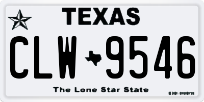TX license plate CLW9546