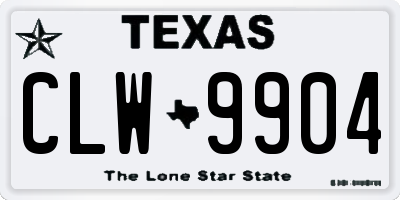 TX license plate CLW9904